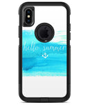 Hello Summer Blue Watercolor Anchor V2 - iPhone X OtterBox Case & Skin Kits