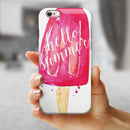 Hello Summer Popcicle iPhone 6/6s or 6/6s Plus 2-Piece Hybrid INK-Fuzed Case