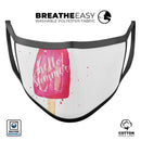 Hello Summer Popcicle - Made in USA Mouth Cover Unisex Anti-Dust Cotton Blend Reusable & Washable Face Mask with Adjustable Sizing for Adult or Child