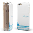 Hello Summer Sailboat iPhone 6/6s or 6/6s Plus 2-Piece Hybrid INK-Fuzed Case