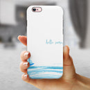 Hello Summer Sailboat iPhone 6/6s or 6/6s Plus 2-Piece Hybrid INK-Fuzed Case