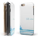 Hello Summer Sailboat iPhone 6/6s or 6/6s Plus 2-Piece Hybrid INK-Fuzed Case