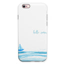Hello Summer Sailboat iPhone 6/6s or 6/6s Plus 2-Piece Hybrid INK-Fuzed Case