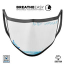 Hello Summer Sailboat - Made in USA Mouth Cover Unisex Anti-Dust Cotton Blend Reusable & Washable Face Mask with Adjustable Sizing for Adult or Child