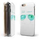 Hello Summer Sunglasses iPhone 6/6s or 6/6s Plus 2-Piece Hybrid INK-Fuzed Case