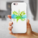 Hello Summer Watercolor Branches iPhone 6/6s or 6/6s Plus 2-Piece Hybrid INK-Fuzed Case