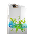 Hello Summer Watercolor Branches iPhone 6/6s or 6/6s Plus 2-Piece Hybrid INK-Fuzed Case