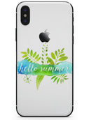 Hello Summer Watercolor Branches - iPhone X Skin-Kit