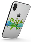 Hello Summer Watercolor Branches - iPhone X Skin-Kit