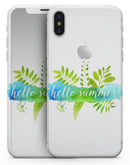 Hello Summer Watercolor Branches - iPhone X Skin-Kit