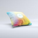 HighLighted Colorful Triangular Love ink-Fuzed Decorative Throw Pillow