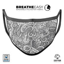 Hippie Dippie Doodles - Made in USA Mouth Cover Unisex Anti-Dust Cotton Blend Reusable & Washable Face Mask with Adjustable Sizing for Adult or Child