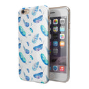 Hipster Feather Pattern iPhone 6/6s or 6/6s Plus 2-Piece Hybrid INK-Fuzed Case