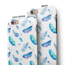 Hipster Feather Pattern iPhone 6/6s or 6/6s Plus 2-Piece Hybrid INK-Fuzed Case