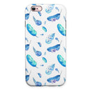 Hipster Feather Pattern iPhone 6/6s or 6/6s Plus 2-Piece Hybrid INK-Fuzed Case