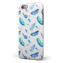 Hipster Feather Pattern iPhone 6/6s or 6/6s Plus 2-Piece Hybrid INK-Fuzed Case