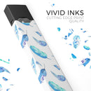 Hipster Feather Pattern - Premium Decal Protective Skin-Wrap Sticker compatible with the Juul Labs vaping device