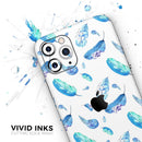 Hipster Feather Pattern  - Protective Skin Wrap & Decal – Compatible with iPhone SE to iPhone 17 Pro Max (All Models)