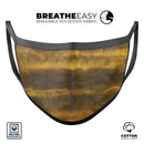 Horizontal Golden Caverns - Made in USA Mouth Cover Unisex Anti-Dust Cotton Blend Reusable & Washable Face Mask with Adjustable Sizing for Adult or Child