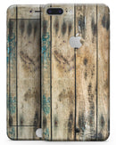 Horizontal Planks with Chipped Blue - Skin-kit for the iPhone 8 or 8 Plus