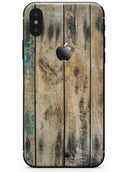 Horizontal Planks with Chipped Blue - iPhone X Skin-Kit