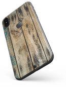 Horizontal Planks with Chipped Blue - iPhone X Skin-Kit