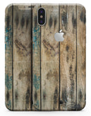 Horizontal Planks with Chipped Blue - iPhone X Skin-Kit