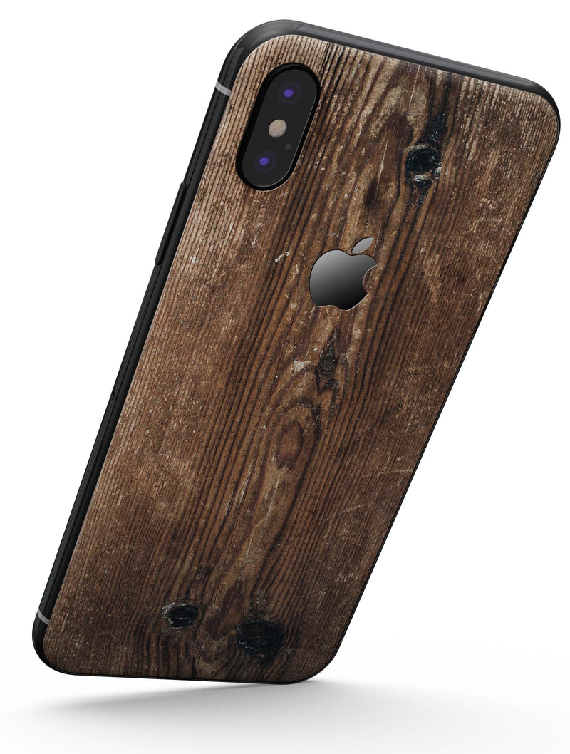 Horizontal Weathered Woodgrain - iPhone X Skin-Kit