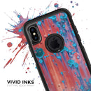 Hot Coral Metal with Turquoise Rust - Skin Kit for the iPhone OtterBox Cases