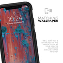 Hot Coral Metal with Turquoise Rust - Skin Kit for the iPhone OtterBox Cases