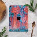 Hot Coral Metal with Turquoise Rust - Full Body Skin Decal for the Apple iPad Pro 12.9", 11", 10.5", 9.7", Air or Mini (All Models Available)