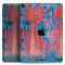 Hot Coral Metal with Turquoise Rust - Full Body Skin Decal for the Apple iPad Pro 12.9", 11", 10.5", 9.7", Air or Mini (All Models Available)