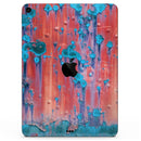 Hot Coral Metal with Turquoise Rust - Full Body Skin Decal for the Apple iPad Pro 12.9", 11", 10.5", 9.7", Air or Mini (All Models Available)