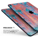 Hot Coral Metal with Turquoise Rust - Full Body Skin Decal for the Apple iPad Pro 12.9", 11", 10.5", 9.7", Air or Mini (All Models Available)