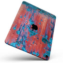 Hot Coral Metal with Turquoise Rust - Full Body Skin Decal for the Apple iPad Pro 12.9", 11", 10.5", 9.7", Air or Mini (All Models Available)