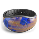 Hot Orange Metal with Royal Blue Rust - Decal Skin Wrap Kit for the Disney Magic Band