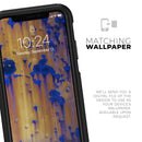 Hot Orange Metal with Royal Blue Rust - Skin Kit for the iPhone OtterBox Cases