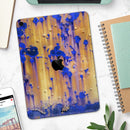 Hot Orange Metal with Royal Blue Rust - Full Body Skin Decal for the Apple iPad Pro 12.9", 11", 10.5", 9.7", Air or Mini (All Models Available)