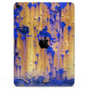 Hot Orange Metal with Royal Blue Rust - Full Body Skin Decal for the Apple iPad Pro 12.9", 11", 10.5", 9.7", Air or Mini (All Models Available)