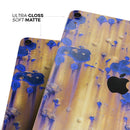 Hot Orange Metal with Royal Blue Rust - Full Body Skin Decal for the Apple iPad Pro 12.9", 11", 10.5", 9.7", Air or Mini (All Models Available)