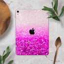 Hot Pink & Silver Glimmer Fade - Full Body Skin Decal for the Apple iPad Pro 12.9", 11", 10.5", 9.7", Air or Mini (All Models Available)