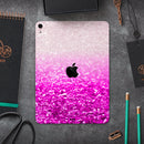 Hot Pink & Silver Glimmer Fade - Full Body Skin Decal for the Apple iPad Pro 12.9", 11", 10.5", 9.7", Air or Mini (All Models Available)