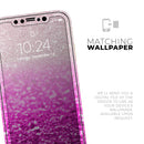 Hot Pink & Silver Glimmer Fade  - Protective Skin Wrap & Decal – Compatible with iPhone SE to iPhone 17 Pro Max (All Models)