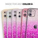 Hot Pink & Silver Glimmer Fade  - Protective Skin Wrap & Decal – Compatible with iPhone SE to iPhone 17 Pro Max (All Models)