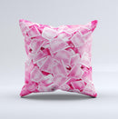 Hot Pink Ice Cubes ink-Fuzed Decorative Throw Pillow