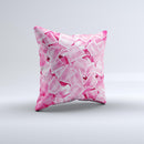 Hot Pink Ice Cubes ink-Fuzed Decorative Throw Pillow