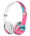Hot Pink Letters With Teal Green Leaves Full-Body Skin Kit for the Beats by Dre Solo 3 Wireless Headphones