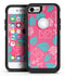 Hot Pink Letters With Teal Green Leaves - iPhone 7 or 8 OtterBox Case & Skin Kits