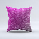 Hot Pink Mercury ink-Fuzed Decorative Throw Pillow