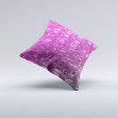 Hot Pink Mercury ink-Fuzed Decorative Throw Pillow